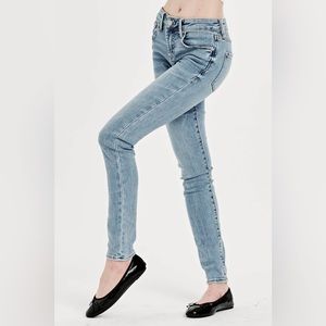 DEAR JOHN Gisele High Waisted Skinny Jeans Light Wash Blue Size 27